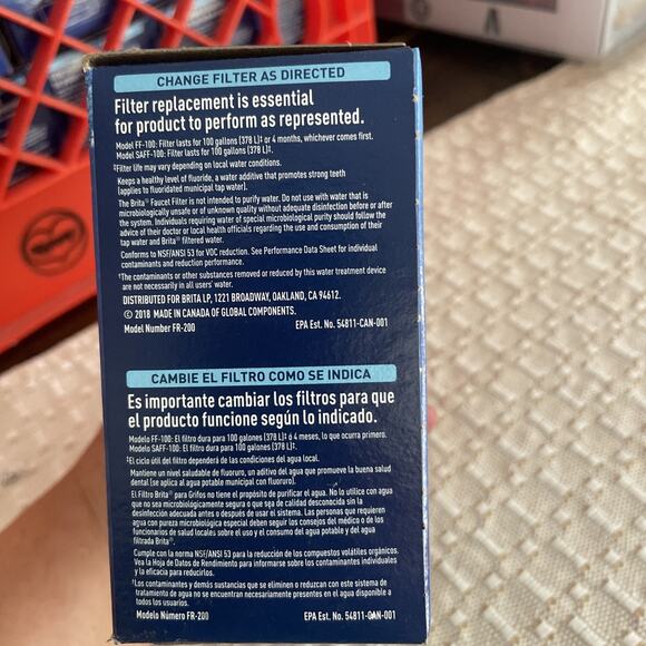 Brita On Tap Replacement Water Filter Cartridge 2 Pk White FF-100 FR-200 - Picture 3 of 6